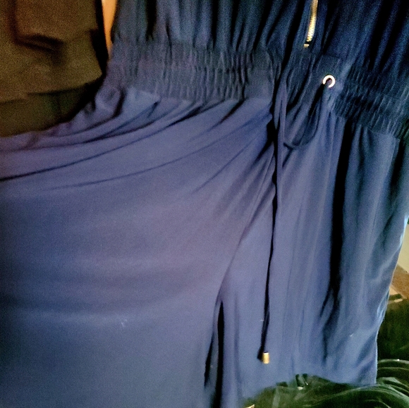 ROMPER, NAVY & GOLD ZIP - Picture 2 of 4